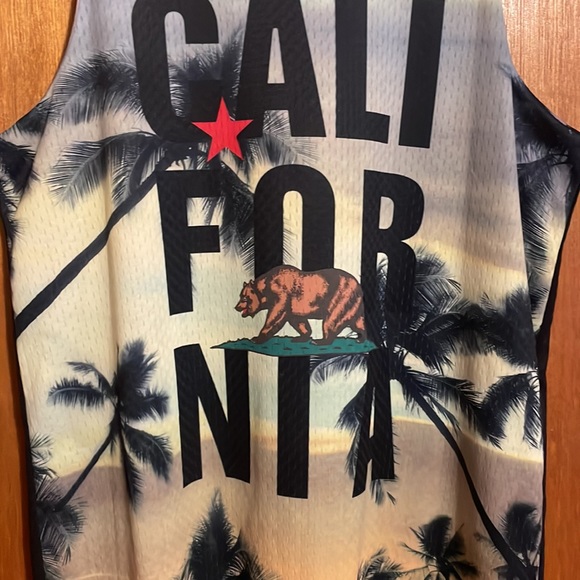 •CALIFORNIA REPUBLICAN•REVERSIBLE CALIFORNIA & TROPICAL SUNSET JERSEY MEDIUM - Picture 5 of 7